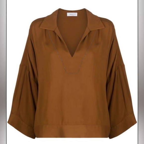 Fabiana Filippi v-neck Blouse Raglan Sleeve M/L - Picture 5 of 12